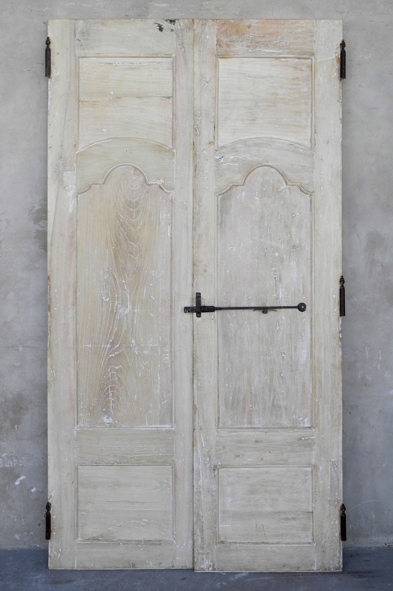 French Pair of 18th Century Walnut Entrance Doors