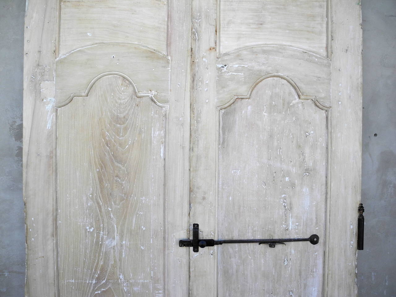 Iron Pair of 18th Century Walnut Entrance Doors