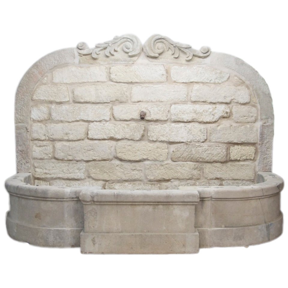 Antique 18th Century Large Reclaimed Stone Fountain