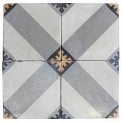 19th c. Colored Cement Tile
