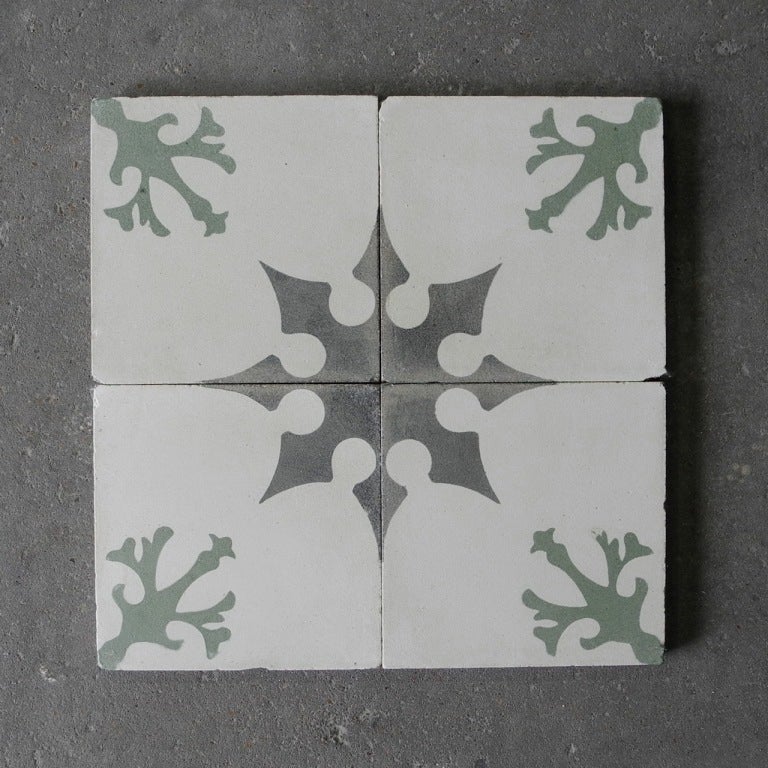 19th c. Colored Cement Tile
