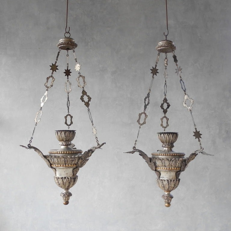 Pair 18th c. Lanterns from a Church in Genoa, Italy