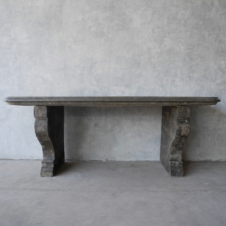 This 17th century marble console originally sat in the refectory of the 