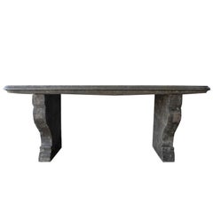 Antique 17th Century Marble Console from Semur-en-Auxois, France