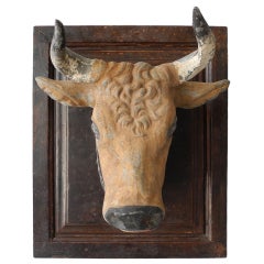 19th c. Zinc Bull's Head