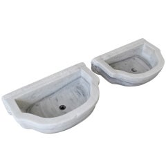 Pair 19th c. Marble Sinks