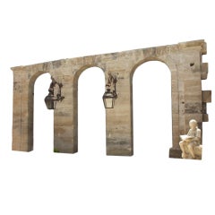 Reclaimed 19th Century Stone Ferry Station Wall from Mezes, France 8