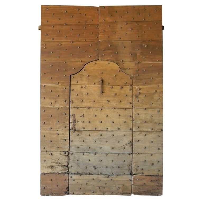 Reclaimed 17th Century Entrance Door with Nailhead Details from Arezzo, Italy