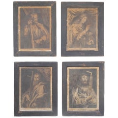 Antique Italian Engravings of Saints, circa 1800