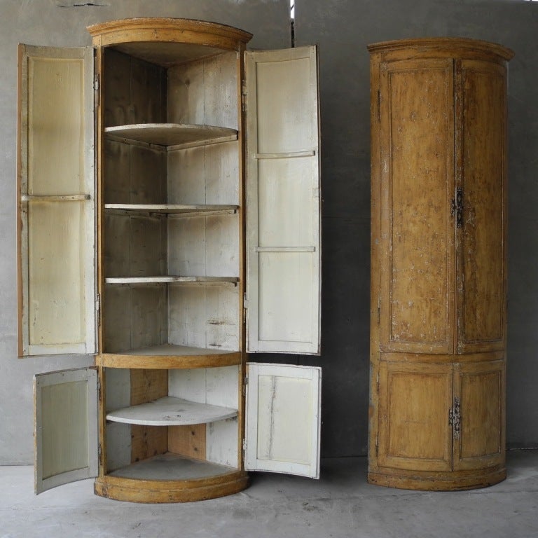 Pair 18th c. Corner Cabinets 1