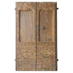 Pair of Antique Entrance Doors with Nailheads