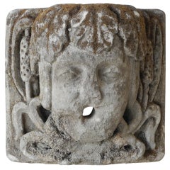 Antique Stone Foutain Face