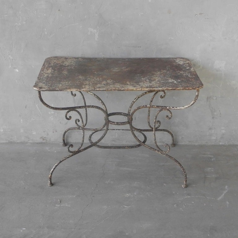 Antique Parisian Metal Table at 1stdibs