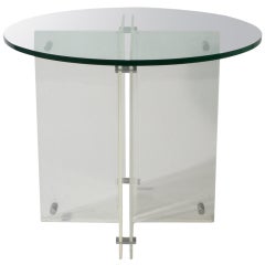 Lucite and glass table, c. 1960