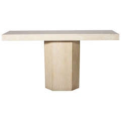 Travertine Console, Circa 1970