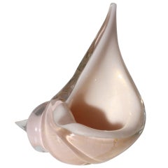 Pale pink Murano sea shell, c. 1960