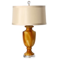 Marbro Seguso Murano glass swirl lamp, c. 1960