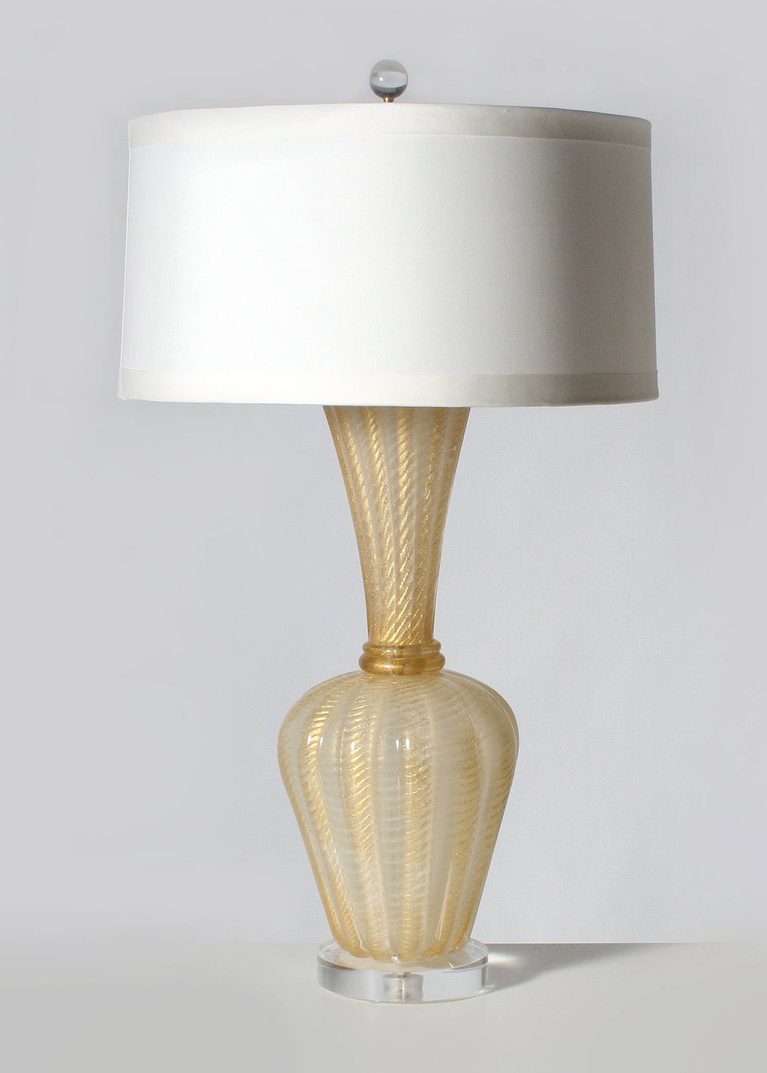 Cordonato Oro Barovier Murano lamp, c. 1950