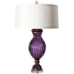 Purple Marbro Murano lamp c. 1950