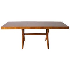 T.H. Robsjohn-Gibbings Dining Table with Leaf Extension, circa 1960