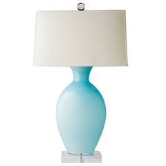 Oval Lamp in Light Azure