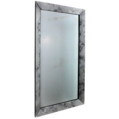 French mirror framed mirror with marbleized frame