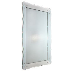 French wavy edged mirrored framed mirror French wavy edged mirrored framed mirror