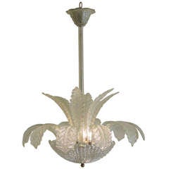 Murano palm leaf chandelier, c. 1940