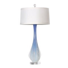 Blue and opalescent Seguso lamp Blue and opalescent Seguso lamp