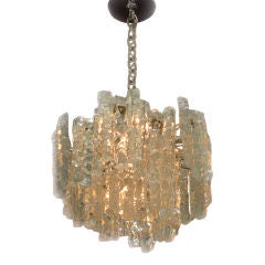Murano glass ice chandelier by Kalmar