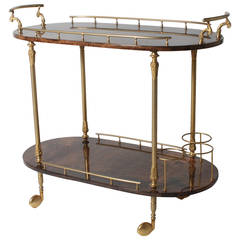 Aldo Tura Bar Cart, circa 1960