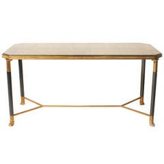 Gold Leaf Eglomise Top Coffee Table, C. 1940