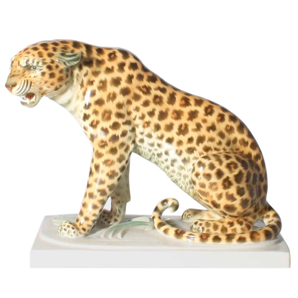 Handpainted German porcelain animal figure, c.1920