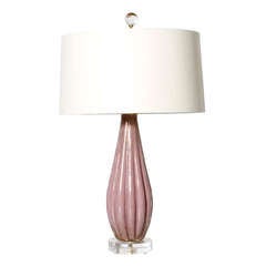 Peony Alfredo Barbini Murano glass lamp, c. 1960