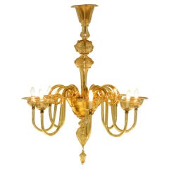 Amber Murano chandelier, c. 1940