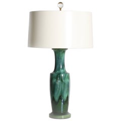 Hollywood Regency ceramic drip glaze lamp, c. 1960