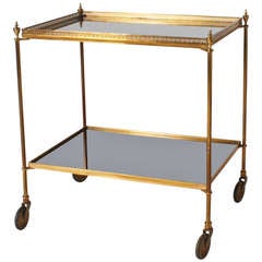 Brass Table On Wheels, C. 1940