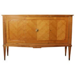 French Merisier Buffet with Bronze Star and Hardware