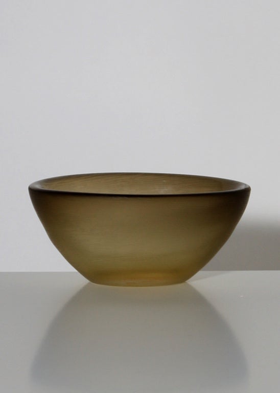 Venini green bowl, c. 1950
