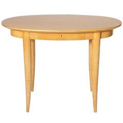 French Merisier Oval Table Attributed to Jean Royere, circa 1940