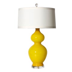 Yellow Murano glass lamp, c. 1960