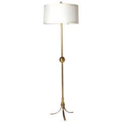 Brass and bronze floor lamp with ball detail, c. 1950