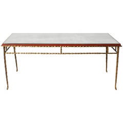 Bronze 1940s Bagues Style Coffee Table