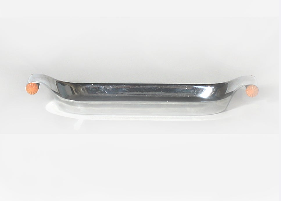 Art Deco Chase chrome tray with rolled Bakelite handles