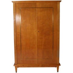 French Merisier Armoire With Bronze Hardware, C. 1940