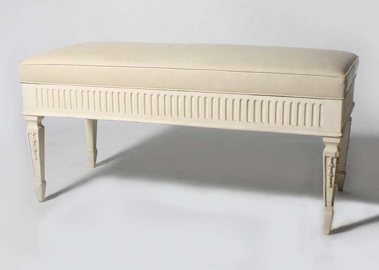 Period 18th century French Louis XVI bench.