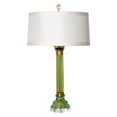 Green Marbro Murano glass lamp by Seguso, c. 1950