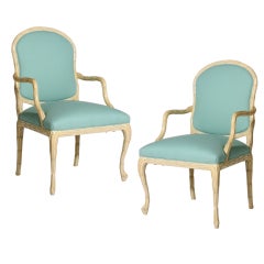 Pair of palm frond chairs, c.1960