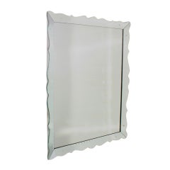 Scalloped mirror framed mirror, c. 1940