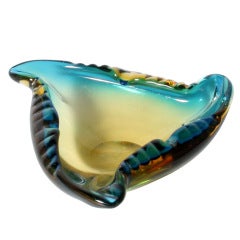 Blue and Green Murano Bowl, c. 1960